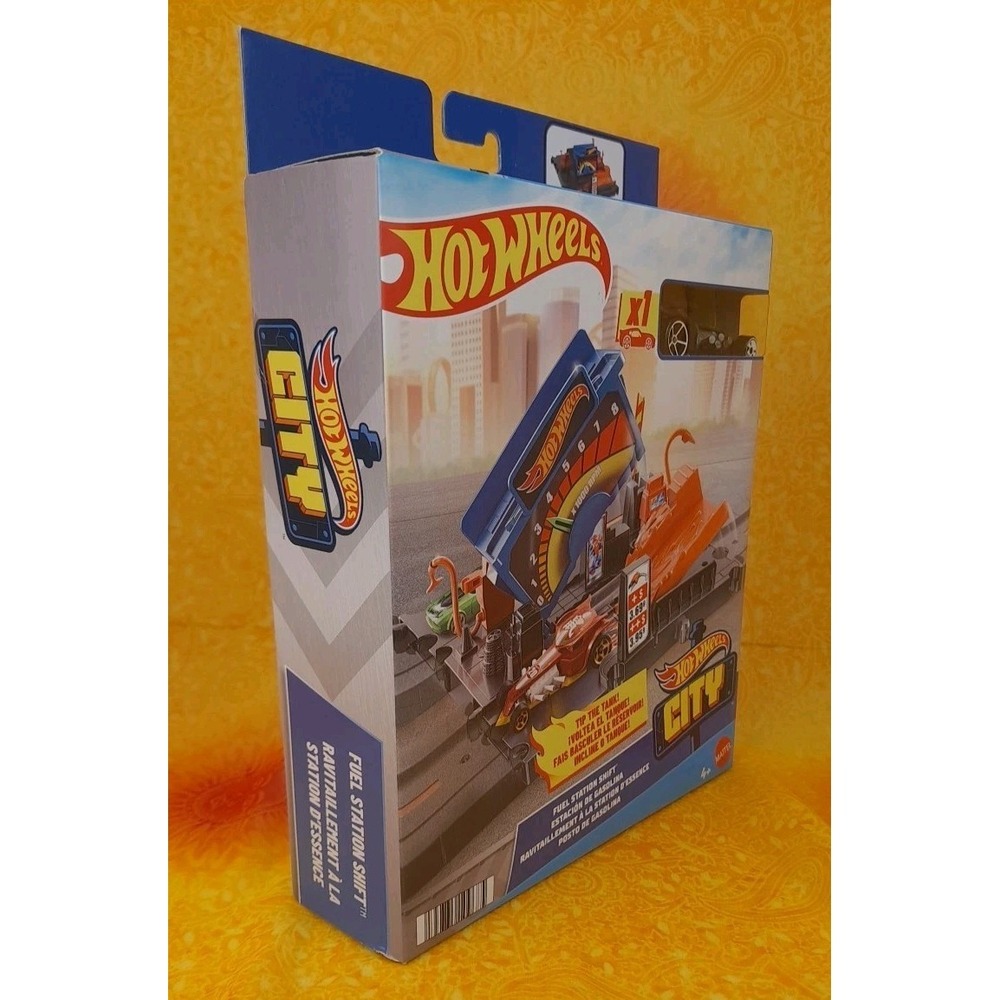 Hot Wheels City Fuel Station Shift Track Set Sealed Mattel Toy Car HKX45 - Picture 10 of 11